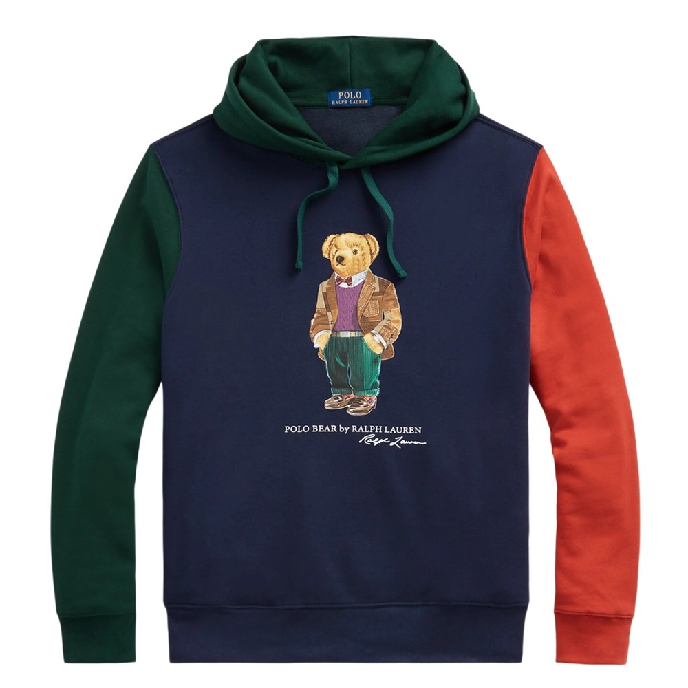 Men’s Polo Ralph Lauren Bear Color-Blocked Fleece Hoodie